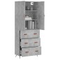 vidaXL Highboard Betongrau 69,5x34x180 cm Holzwerkstoff vidaXL Highboard Betongrau 69,5x34x180 cm Holzwerkstoff