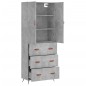 vidaXL Highboard Betongrau 69,5x34x180 cm Holzwerkstoff vidaXL Highboard Betongrau 69,5x34x180 cm Holzwerkstoff