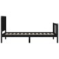vidaXL Massivholzbett mit Kopfteil Schwarz 90x200 cm vidaXL Massivholzbett mit Kopfteil Schwarz 90x200 cm