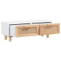 vidaXL Couchtisch Weiß 80x40x30 cm Holzwerkstoff & Massivholz Kiefer vidaXL Couchtisch Weiß 80x40x30 cm Holzwerkstoff & Massivholz Kiefer
