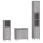 vidaXL 3-tlg. Badmöbel-Set Grau Sonoma Holzwerkstoff vidaXL 3-tlg. Badmöbel-Set Grau Sonoma Holzwerkstoff