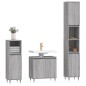 vidaXL 3-tlg. Badmöbel-Set Grau Sonoma Holzwerkstoff vidaXL 3-tlg. Badmöbel-Set Grau Sonoma Holzwerkstoff
