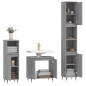 vidaXL 3-tlg. Badmöbel-Set Grau Sonoma Holzwerkstoff vidaXL 3-tlg. Badmöbel-Set Grau Sonoma Holzwerkstoff