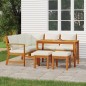 vidaXL 6-tlg. Garten-Essgruppe mit Kissen Massivholz Akazie vidaXL 6-tlg. Garten-Essgruppe mit Kissen Massivholz Akazie