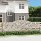 vidaXL Gabionen mit Hochbogen 5 Stk. 400x50x120/140cm Verzinktes Eisen vidaXL Gabionen mit Hochbogen 5 Stk. 400x50x120/140cm Verzinktes Eisen