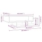 vidaXL Couchtisch Grau Sonoma 105x55x32 cm Holzwerkstoff vidaXL Couchtisch Grau Sonoma 105x55x32 cm Holzwerkstoff