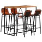vidaXL Bar-Set 5-tlg. Altholz Massiv und echtes Ziegenleder vidaXL Bar-Set 5-tlg. Altholz Massiv und echtes Ziegenleder