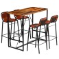 vidaXL Bar-Set 5-tlg. Altholz Massiv und echtes Ziegenleder vidaXL Bar-Set 5-tlg. Altholz Massiv und echtes Ziegenleder