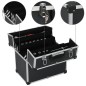 vidaXL Werkzeugkoffer 38x22,5x34 cm Schwarz Aluminum vidaXL Werkzeugkoffer 38x22,5x34 cm Schwarz Aluminum