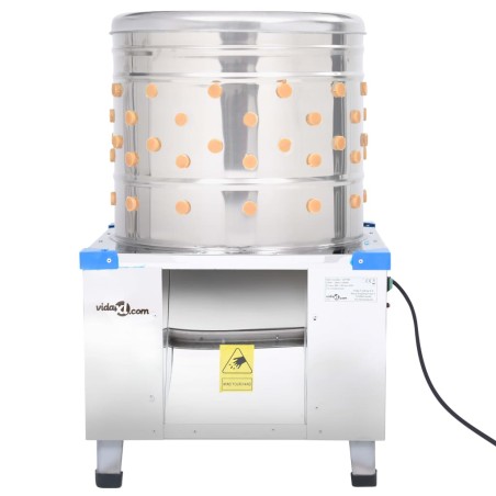 vidaXL Geflügelrupfmaschine Edelstahl 156 Finger 1500 W  
