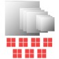 vidaXL 7-teiliges Wandspiegelset Quadratisch Glas vidaXL 7-teiliges Wandspiegelset Quadratisch Glas