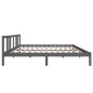 vidaXL Massivholzbett Grau 160x200 cm vidaXL Massivholzbett Grau 160x200 cm