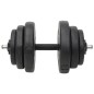 vidaXL Langhantel und Kurzhantel mit Gewichten 60 kg vidaXL Langhantel und Kurzhantel mit Gewichten 60 kg