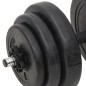 vidaXL Langhantel und Kurzhantel mit Gewichten 60 kg vidaXL Langhantel und Kurzhantel mit Gewichten 60 kg