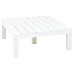 vidaXL Gartentisch Weiß 78 x 78 x 31 cm Kunststoff