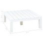 vidaXL Gartentisch Weiß 78 x 78 x 31 cm Kunststoff vidaXL Gartentisch Weiß 78 x 78 x 31 cm Kunststoff
