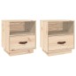 vidaXL Nachttische 2 Stk. 40x34x45 cm Massivholz Kiefer vidaXL Nachttische 2 Stk. 40x34x45 cm Massivholz Kiefer