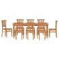 vidaXL 9-tlg. Garten-Essgruppe Massivholz Teak vidaXL 9-tlg. Garten-Essgruppe Massivholz Teak