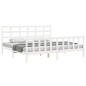 vidaXL Massivholzbett mit Kopfteil Weiß 200x200 cm vidaXL Massivholzbett mit Kopfteil Weiß 200x200 cm