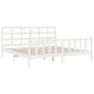 vidaXL Massivholzbett mit Kopfteil Weiß 200x200 cm vidaXL Massivholzbett mit Kopfteil Weiß 200x200 cm