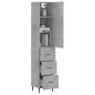 vidaXL Highboard Betongrau 34,5x34x180 cm Holzwerkstoff vidaXL Highboard Betongrau 34,5x34x180 cm Holzwerkstoff