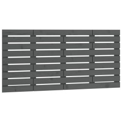 vidaXL Wand-Kopfteil Grau 146x3x63 cm Massivholz Kiefer