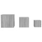 vidaXL Beistelltische 3 Stk. Grau Sonoma Holzwerkstoff vidaXL Beistelltische 3 Stk. Grau Sonoma Holzwerkstoff