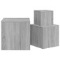 vidaXL Beistelltische 3 Stk. Grau Sonoma Holzwerkstoff vidaXL Beistelltische 3 Stk. Grau Sonoma Holzwerkstoff