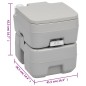 vidaXL Tragbare Campingtoilette mit Waschbecken und Wasserbehälter