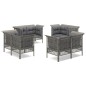 vidaXL 8-tlg. Garten-Lounge-Set mit Kissen Grau Poly Rattan vidaXL 8-tlg. Garten-Lounge-Set mit Kissen Grau Poly Rattan