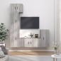 vidaXL 5-tlg. TV-Schrank-Set Grau Sonoma Holzwerkstoff vidaXL 5-tlg. TV-Schrank-Set Grau Sonoma Holzwerkstoff