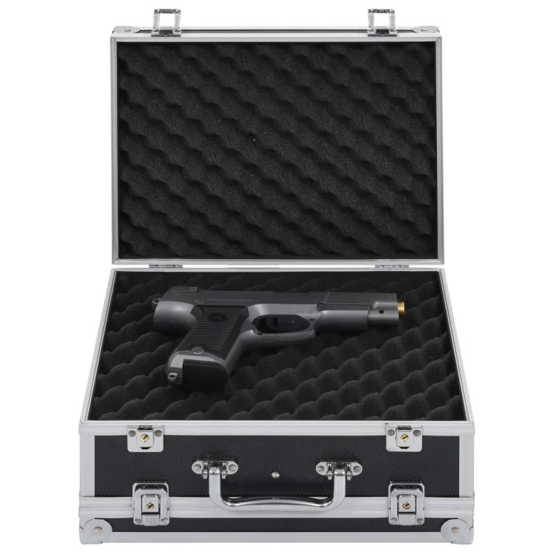 vidaXL Waffenkoffer Aluminium ABS Schwarz vidaXL Waffenkoffer Aluminium ABS Schwarz
