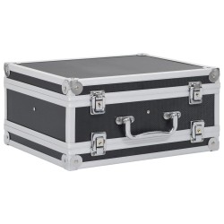 vidaXL Waffenkoffer Aluminium ABS Schwarz