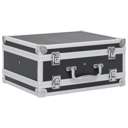 vidaXL Waffenkoffer Aluminium ABS Schwarz