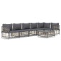 vidaXL 7-tlg. Garten-Lounge-Set mit Kissen Anthrazit Poly Rattan vidaXL 7-tlg. Garten-Lounge-Set mit Kissen Anthrazit Poly Rattan