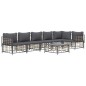 vidaXL 7-tlg. Garten-Lounge-Set mit Kissen Anthrazit Poly Rattan vidaXL 7-tlg. Garten-Lounge-Set mit Kissen Anthrazit Poly Rattan