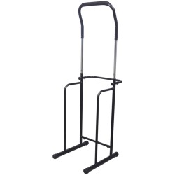 Verstellbare Klimmzug-Dip-Station Klimmzugstange 175-224 cm schwarz