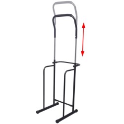 Verstellbare Klimmzug-Dip-Station Klimmzugstange 175-224 cm schwarz