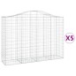 vidaXL Gabionen mit Hochbogen 5 Stk. 200x50x140/160cm Verzinktes Eisen vidaXL Gabionen mit Hochbogen 5 Stk. 200x50x140/160cm Verzinktes Eisen