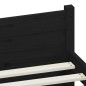 vidaXL Massivholzbett Schwarz 75x190 cm vidaXL Massivholzbett Schwarz 75x190 cm
