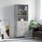 vidaXL Highboard Betongrau 69,5x34x180 cm Holzwerkstoff vidaXL Highboard Betongrau 69,5x34x180 cm Holzwerkstoff