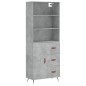 vidaXL Highboard Betongrau 69,5x34x180 cm Holzwerkstoff vidaXL Highboard Betongrau 69,5x34x180 cm Holzwerkstoff