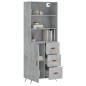 vidaXL Highboard Betongrau 69,5x34x180 cm Holzwerkstoff vidaXL Highboard Betongrau 69,5x34x180 cm Holzwerkstoff