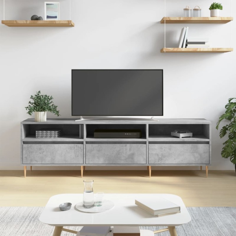 vidaXL TV-Schrank Betongrau 150x30x44,5 cm Holzwerkstoff vidaXL TV-Schrank Betongrau 150x30x44,5 cm Holzwerkstoff