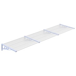 vidaXL Türvordach Grau und Transparent 358,5x90 cm Polycarbonat