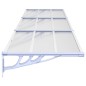 vidaXL Türvordach Grau und Transparent 358,5x90 cm Polycarbonat vidaXL Türvordach Grau und Transparent 358,5x90 cm Polycarbonat