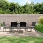 vidaXL 7-tlg. Garten-Essgruppe mit Kissen Poly Rattan und Stahl vidaXL 7-tlg. Garten-Essgruppe mit Kissen Poly Rattan und Stahl