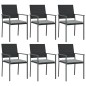 vidaXL 7-tlg. Garten-Essgruppe mit Kissen Poly Rattan und Stahl vidaXL 7-tlg. Garten-Essgruppe mit Kissen Poly Rattan und Stahl