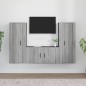 vidaXL 3-tlg. TV-Schrank-Set Grau Sonoma Holzwerkstoff vidaXL 3-tlg. TV-Schrank-Set Grau Sonoma Holzwerkstoff