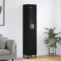 vidaXL Highboard Schwarz 34,5x34x180 cm Holzwerkstoff vidaXL Highboard Schwarz 34,5x34x180 cm Holzwerkstoff